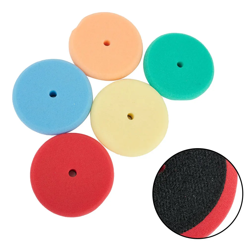 5Pcs 3inch 95mm Waxing Pad Sponge Polishing Foam Pads For RO/DA Car Polisher Car Wash Maintenance Accessories Polishing Sponge car polishing pad car polish pad car polishing sponge polishing sponge set