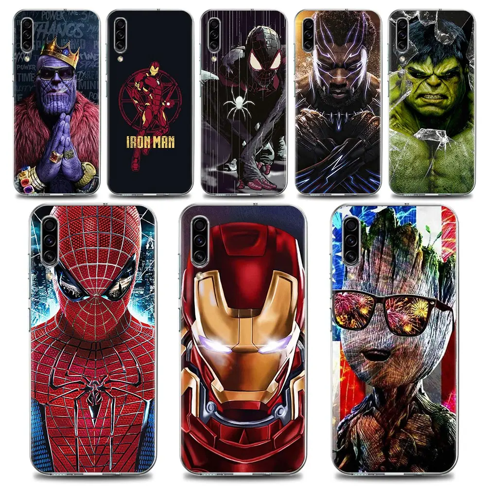 Custodia Morbida In Tpu Trasparente Per Samsung Galaxy Note 20 Ultra 5G 8 9 10 Lite Plus A50 A70 A20 A01 Cover Marvel Supereroi Poster