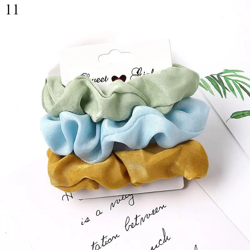 Women Hair Accessories Ladies Solid color Bows Scrunchies Ponytail Female Scrunchy Elastic Hair Ropes Headwear For Women hair clip ins Hair Accessories