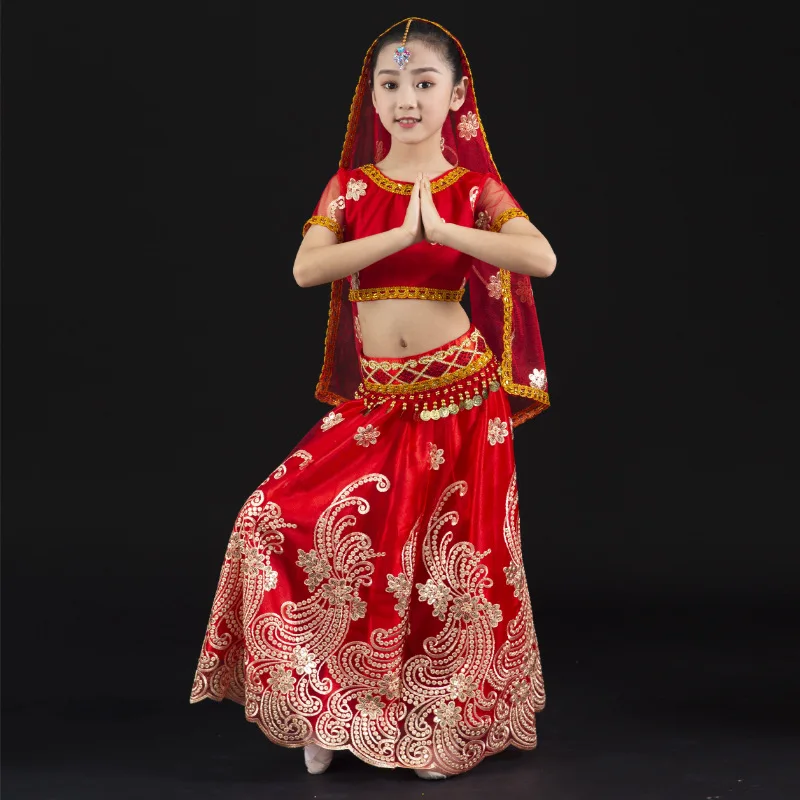 Kids Indian Outfit Girls Belly Dancer Halloween Costume For Kids