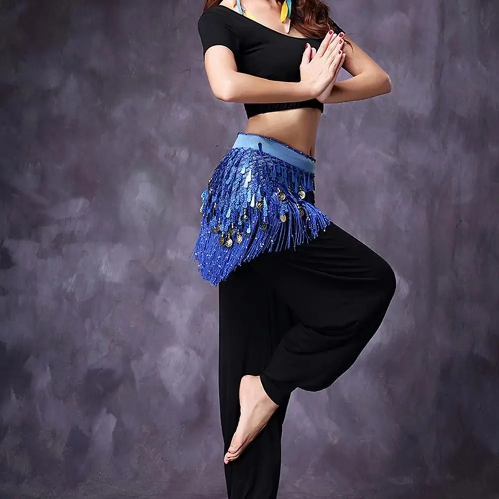 Sexy Bauchtanz Hüfttuch Wickelgürtel Tänzerin Rock Weibliche Show Bühnenkostüme Pailletten Quasten Thailand/Indien/Arabische Tanzkleidung – Detail 10