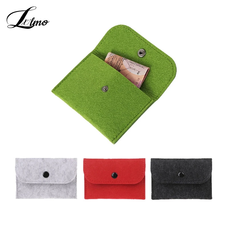 

Фетровый кошелек унисекс для мелочи, женский маленький кошелек на молнии, повседневный квадратный кошелек для мелочи