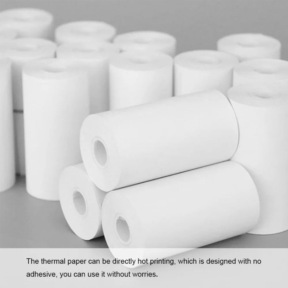 10 Rolls Thermal Paper 57x25 Mm Printing Label Roll for Mobile POS Photo Printer Cash Register Rolling Paper Office Stationery thermal cash register paper