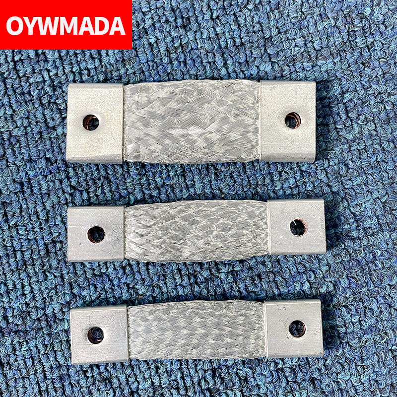 Flexible Bus Bar Tin Plated Copper Braided Strap Busbar M4 M6 M8 M10 Connector Battery Band 35mm2 50mm2 75mm2 For 140A 200A 400A