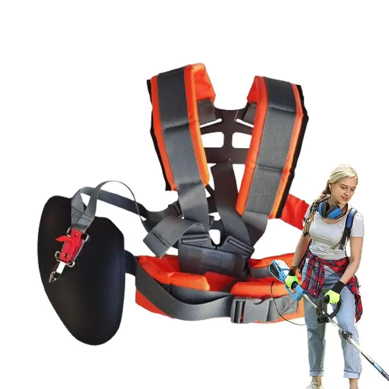 upgrade Lawn Mower Harness Strap Adjustable Grass Trimmer Strap Double Shoulder Strap Labor Saving Increase Mower Shoulder Strap
