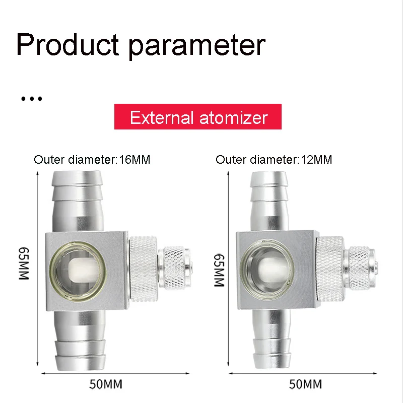 ZRDR Aquarium DIY CO2 Diffuser Fish Tank CO2 External Atomizer Aluminum Alloy CO2 Generator Regulator Accessories CO2 Diffuser 4