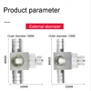 ZRDR Aquarium DIY CO2 Diffuser Fish Tank CO2 External Atomizer Aluminum Alloy CO2 Generator Regulator Accessories CO2 Diffuser 4