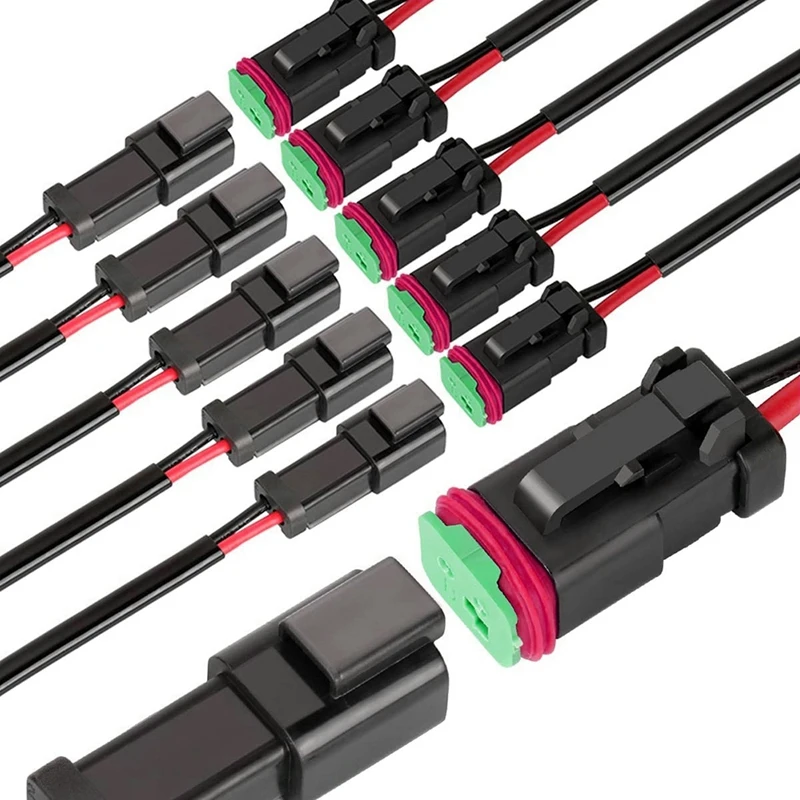 Connecteur DT Voiture 140 Connecteurs Auto Allemands TOATELU - 2/3/4/6 Broches DT - Étanches - Pour Voiture, Moto, Bateau Connecteur électrique Moto Camion Bateau