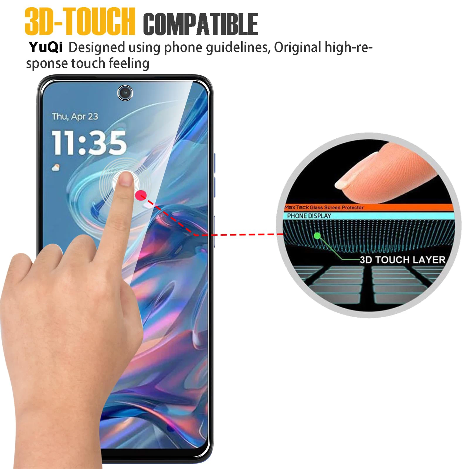 واقي شاشة لهاتف Moto G75 5G Motorola مقاس 6.78 بوص...