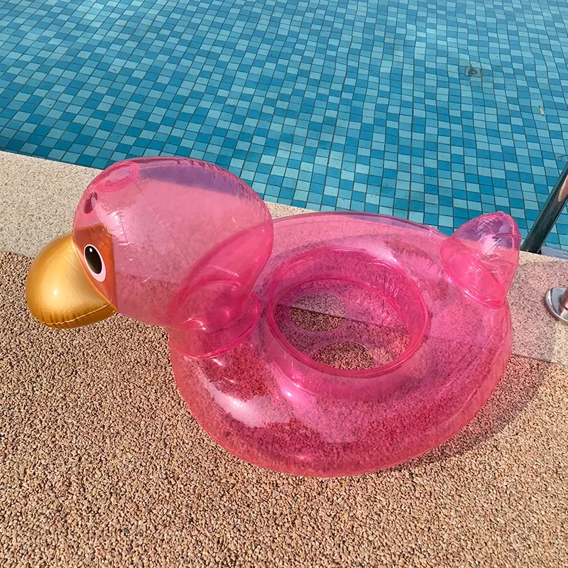 Barsha children's swimming ring popular thickened ins baby underarm transparent large head duck flotation device from China
