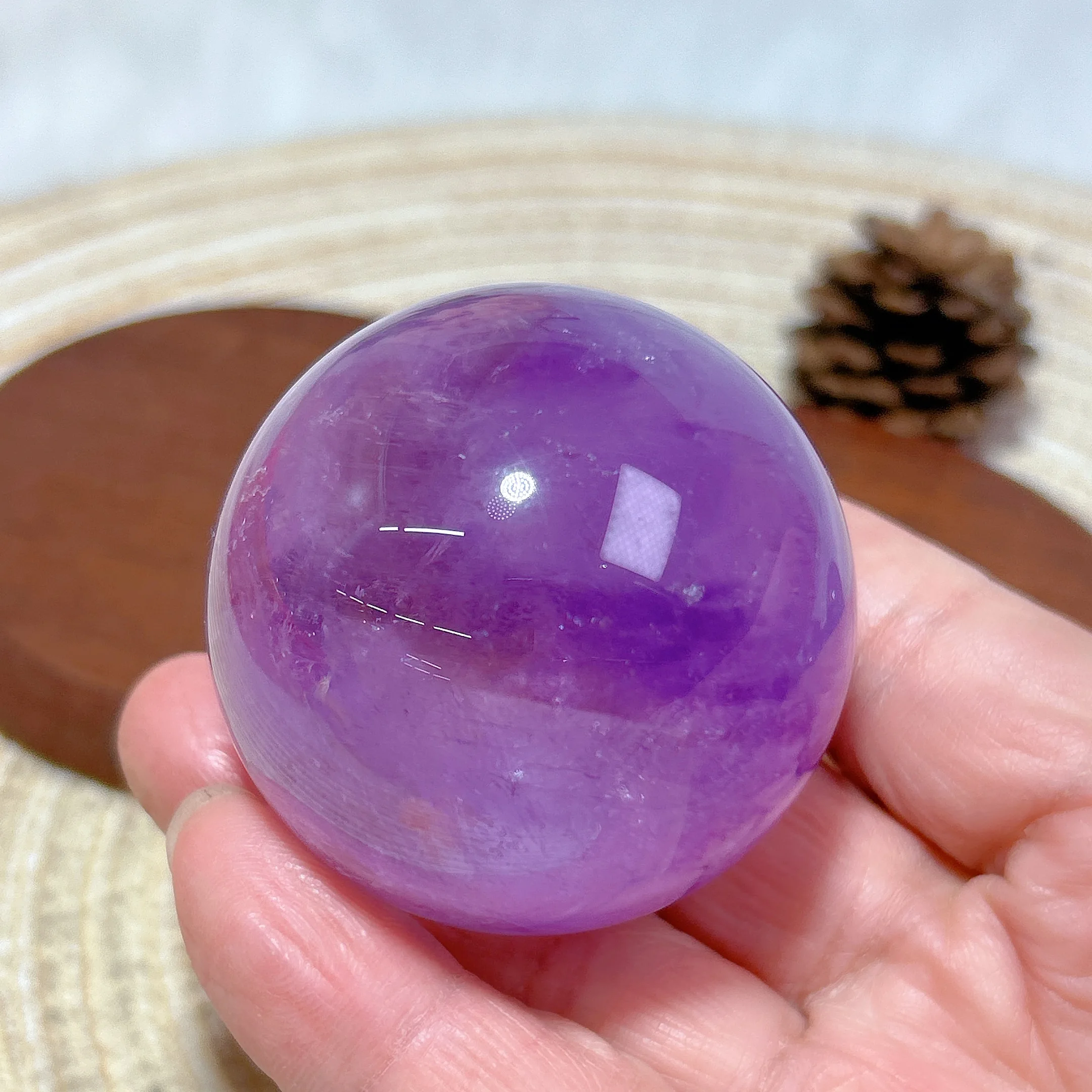 Brazil Amethyst Sphere Rainbow Ball High Quality Natural Crystals Healing Gemstones Home Decorations Room Decor Mineral Gift 5