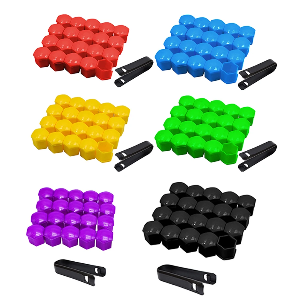 20Pcs Car Wheel Nut Caps Protection Covers Caps Anti-Rust Auto Hub Screw Cover 17/19/21mm Car Tyre Nut Bolt Exterior Decoration car accessories wheel nut caps screw caps auto accessories wheel nut covers bolt nut covers