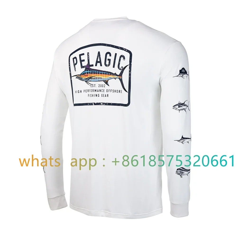 

Pelagic Gear Pro Fishing Shirt Crewneck Summer Long-sleeved Fishing Shirt Breathable Outdoor Men Fishing Clothes Anti Uv 2023