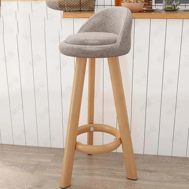 

Protector Wood Bar Chairs Back Small Leg High Luxury Bar Stool Ottomans Design Taburetes Para Barra De Cocina Modern Furniture