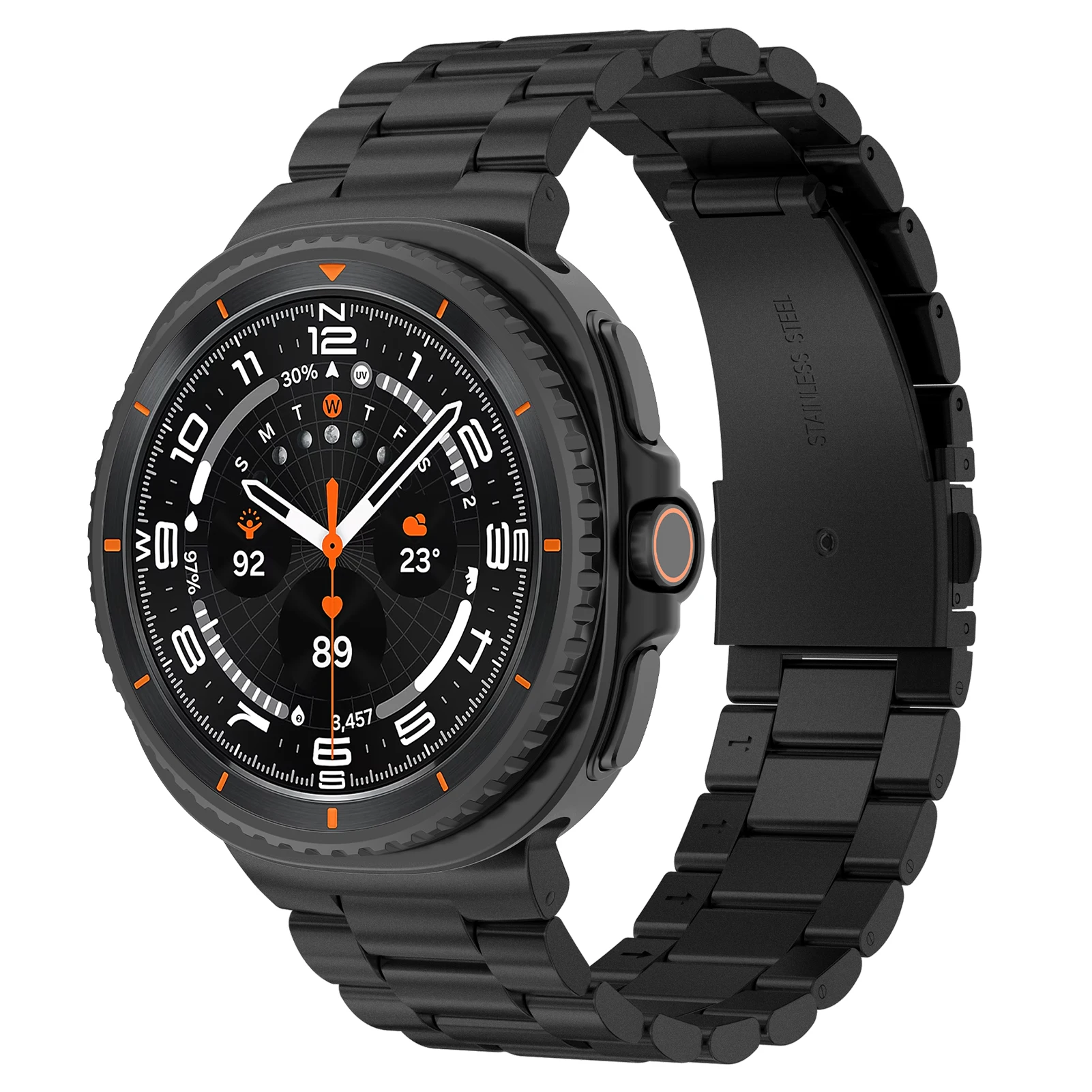 حزام من الفولاذ المقاوم للصدأ لساعة سامسونج جالاكس...