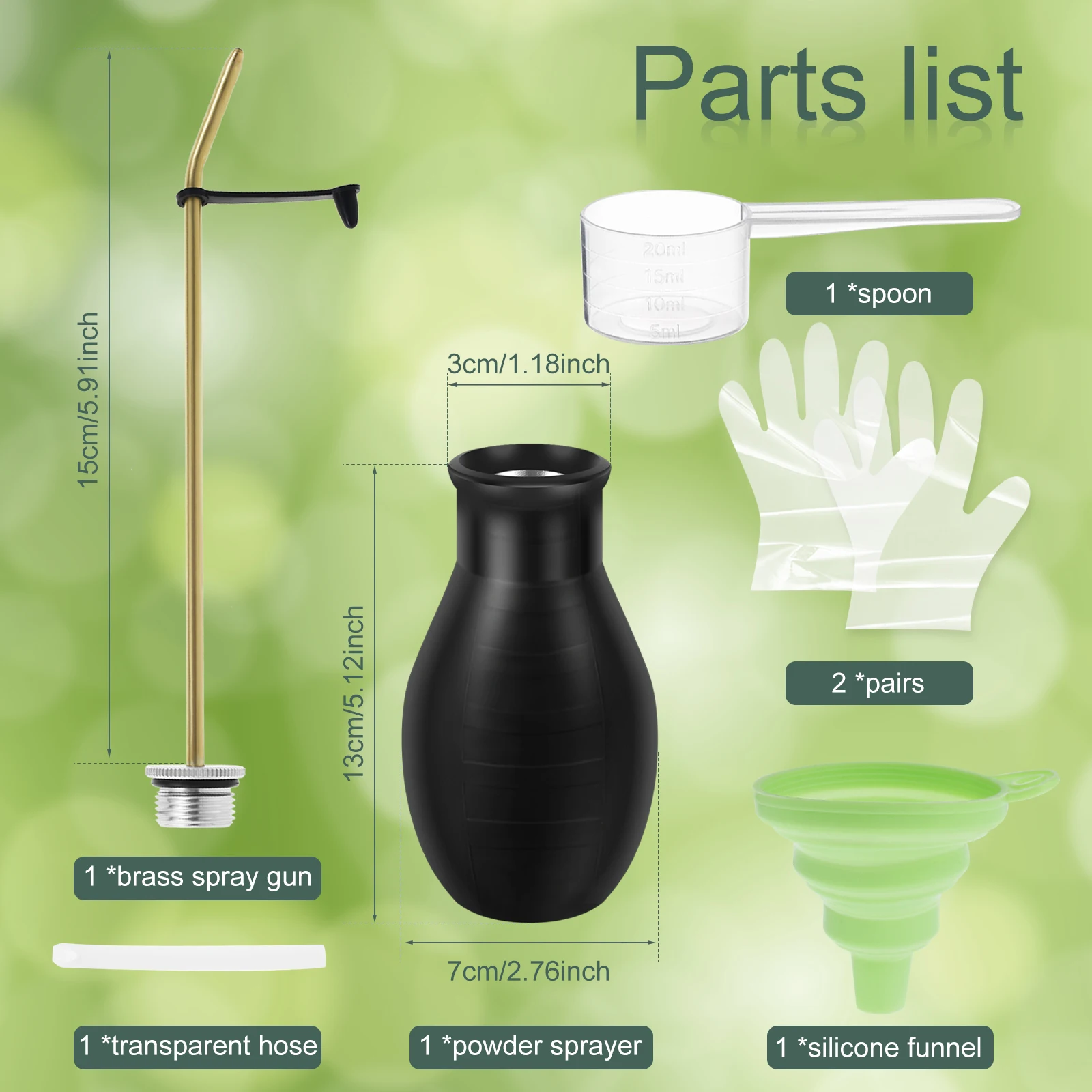 Handheld Diatomaceous Earth Duster Sprayer for Garden Pest Control