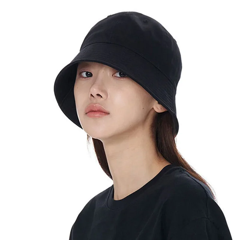 여성용 오버핏 라운드 버킷 모자, 클래식 UV 선바이저, 파나마 모자, 남성 여행 밥, 데일리 코튼 어부 모자, 여름 패션