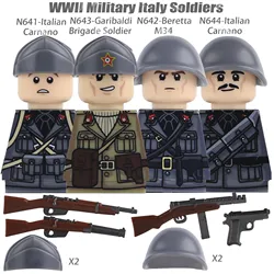 WW2 Military Camouflage Soldiers Building Set with Weapons and Helmets (Multicolor)