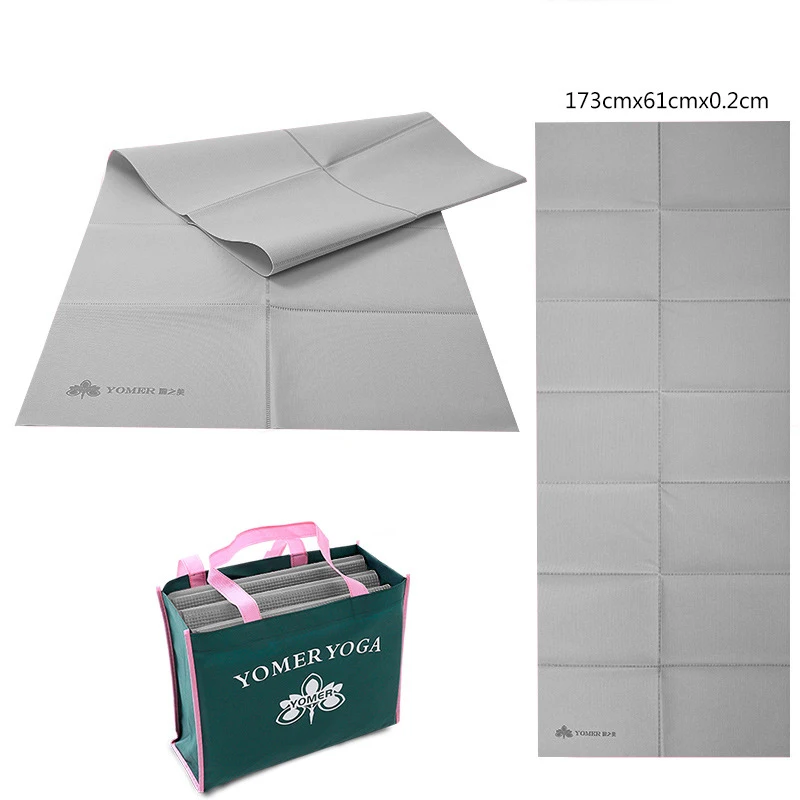 Thin Yoga Mat Non-slip Portable Folding PVC Professional Fitness Sports Travel Fitness Equipment Supplies