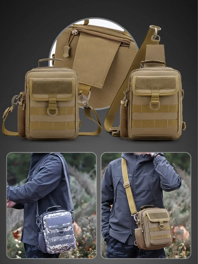 Taktische Taille Tasche Molle Outdoor Handtasche Wasserdichte Camping Reise Wandern Trekking Jagd Schulter Taschen Messenger Angeln Pack – Detail 4