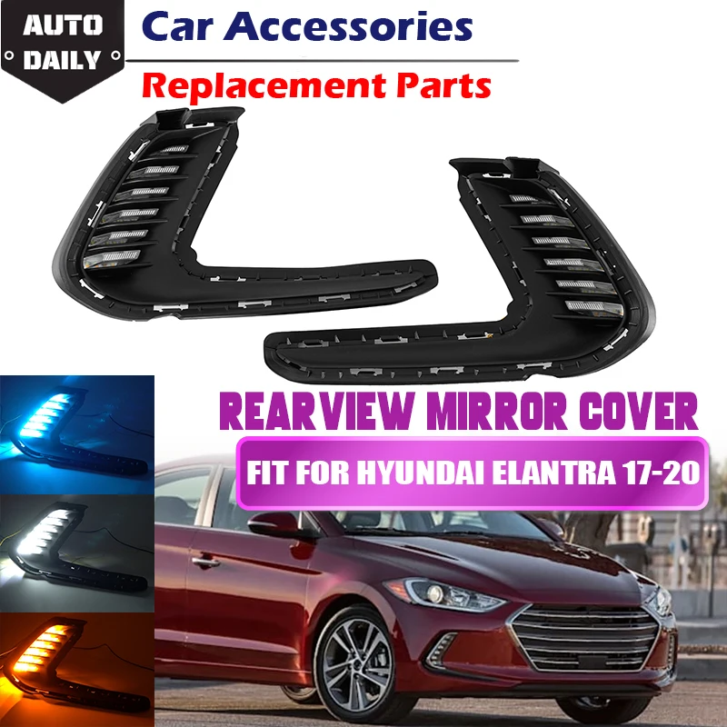 

Fit For 2017 2018 Hyundai Elantra Sedan 4-Door LED DRL Turn Signal Daytime Running Fog Light Day Lights 92207-F2100, 92208-F2100