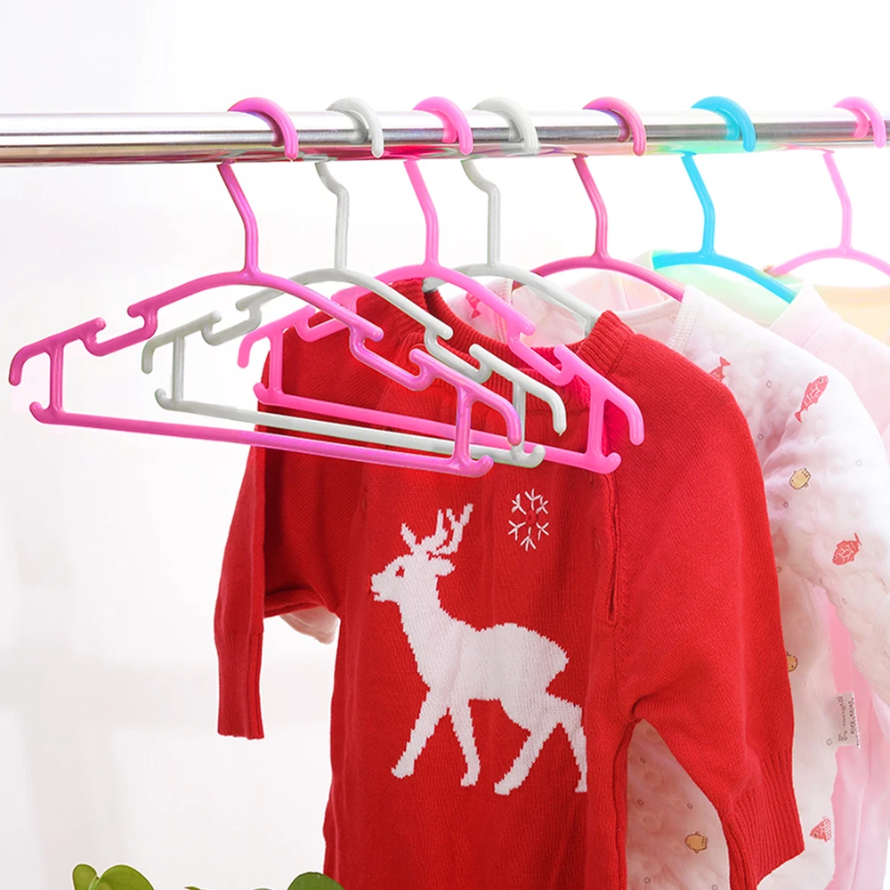 10 Pcs Baby Clothes Hanger Heavy Duty Non-slip Kids Colorful Hanger Wrinkle Free Space Saving Clothes For Outdoor Indoor clothes hanger