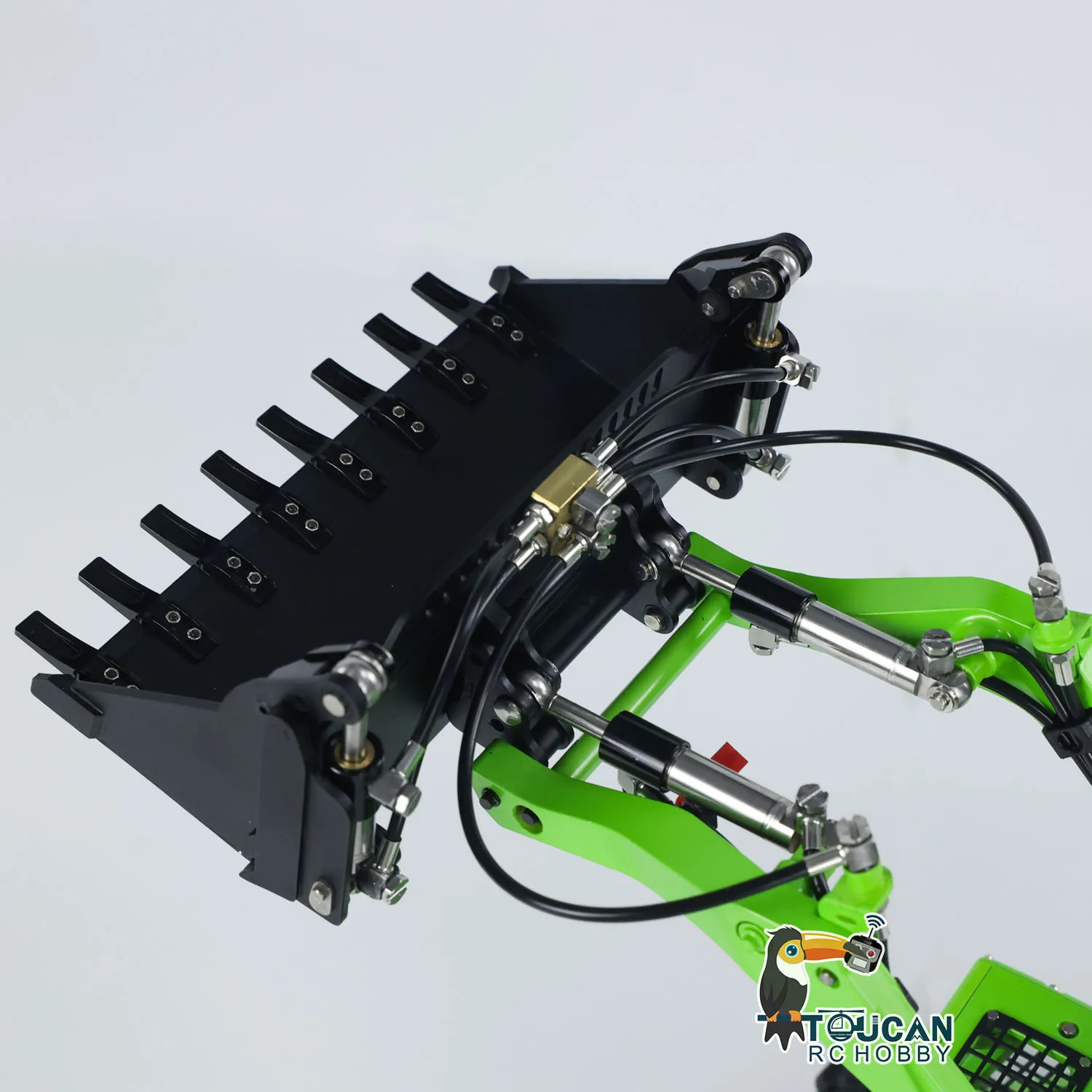 LESU 1/14 Aoue LT5 RC Hydraulic Loader RTR Skid-Steer Truck Electric Cleaner Lights Sounds Remote Control Construction Car Toys 5