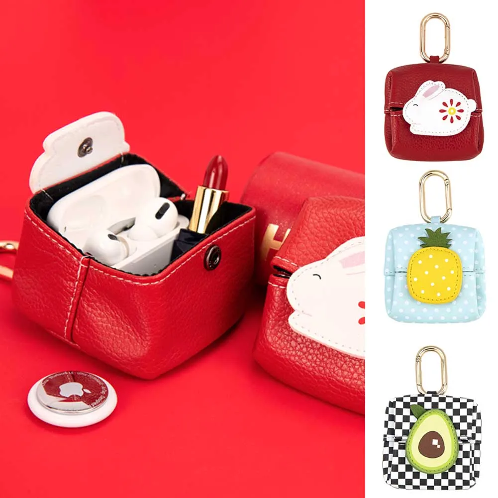 Women Cute Small Strawberry Pineapple Rabbit Cartoons Wallet Buckle