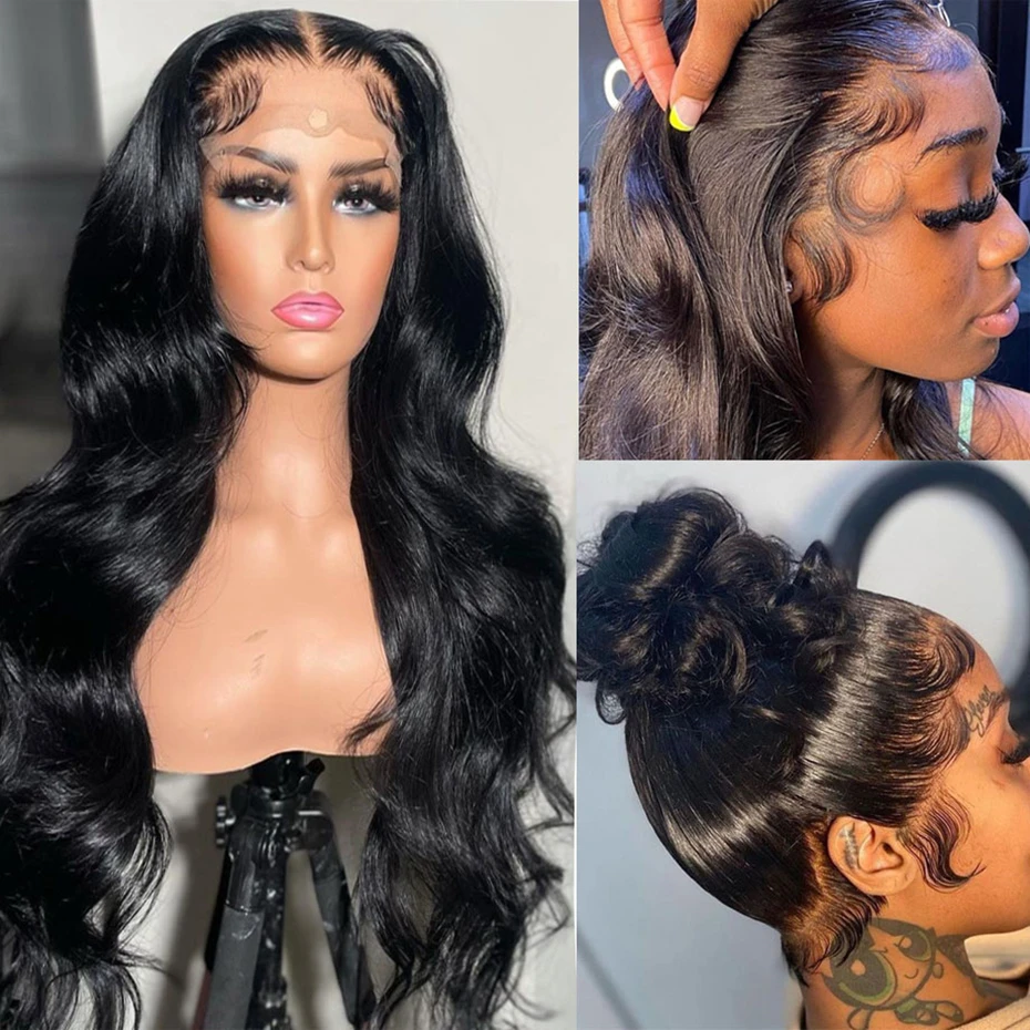 32 34 Inch 360 Lace Wig Human Hair Wigs For Women 4x4 Closure Wigs 13x4 Frontal Loose Body Wave Lace Front Wig Pre Plucked Bling 3