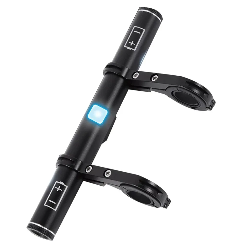 Bicycle Handlebar Extended Bracket Rechargeable Batteries Power Bank for Bike Headlight Holder Support MTB Accessories
