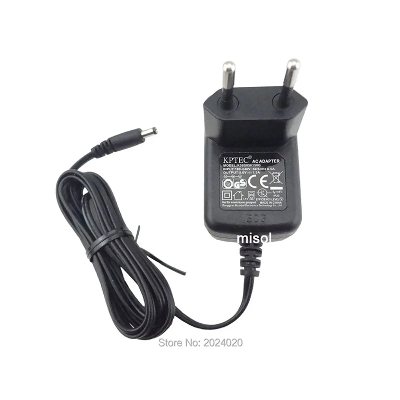 전원 어댑터 AC-DC EU 플러그, CE, GS, RoHS, EU 5V 1.5A, 100-240V, 3.5x1.35x7mm