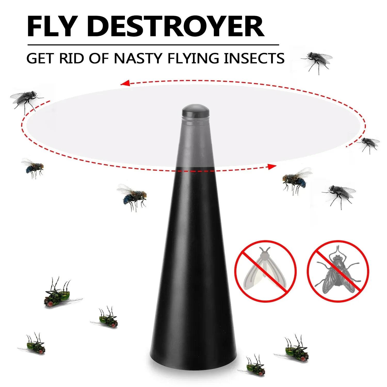 USB And Battery Powered Portable Fly Repellent Fan 360 Rotating Pest Control For Camping Picnics Outdoor Parties fly repellent fan