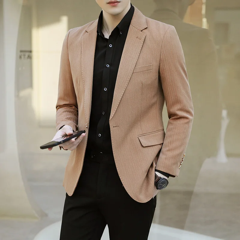 

2023 spring fashion everything handsome trend business S-5XL high-end boutique men's casual suit single west coat top