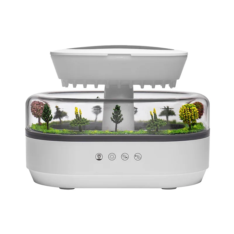 Raindrop Aroma Diffuser with White Noise Music & 7-Color Atmosphere Light, Ultrasonic Air Humidifier for Relaxation, Sleep & Hom 6