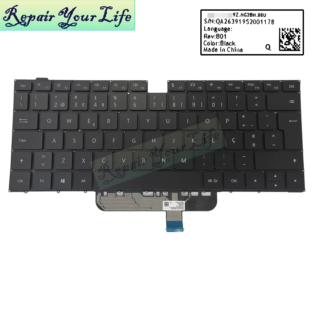 matebook d 14 NBL-WAP9R NbB-WAH9 wah9p wae9p notebook teclado genuíno