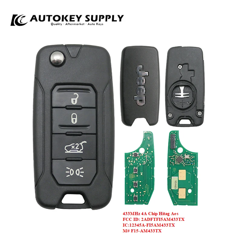 Chiave/Telecomando Per Jeep Con Logo 433mhz 4a Chip Hitag Aes Id Fcc: Ic Ic:12345a-fi5am433tx - Jeep - S307d443ed2d34fdda74bd409206d7bf43