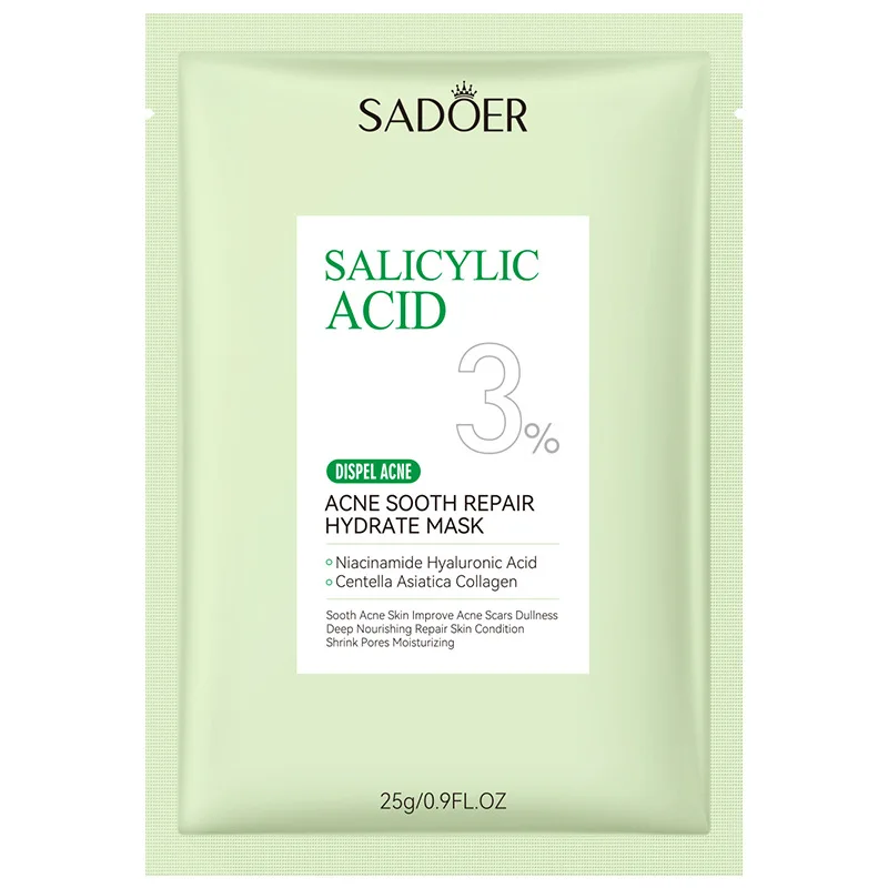 5pcs SADOER Salicylic Acid Face Mask Moisturizing Nourishing Firming Hydrating Facial Masks Face Sheet Mask Skin Care