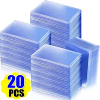 1/20pcs PVC Card Sleeves Waterproof Hard Plastic Transparent Cards Holder Protectors Cover Postcard Container Storage 1