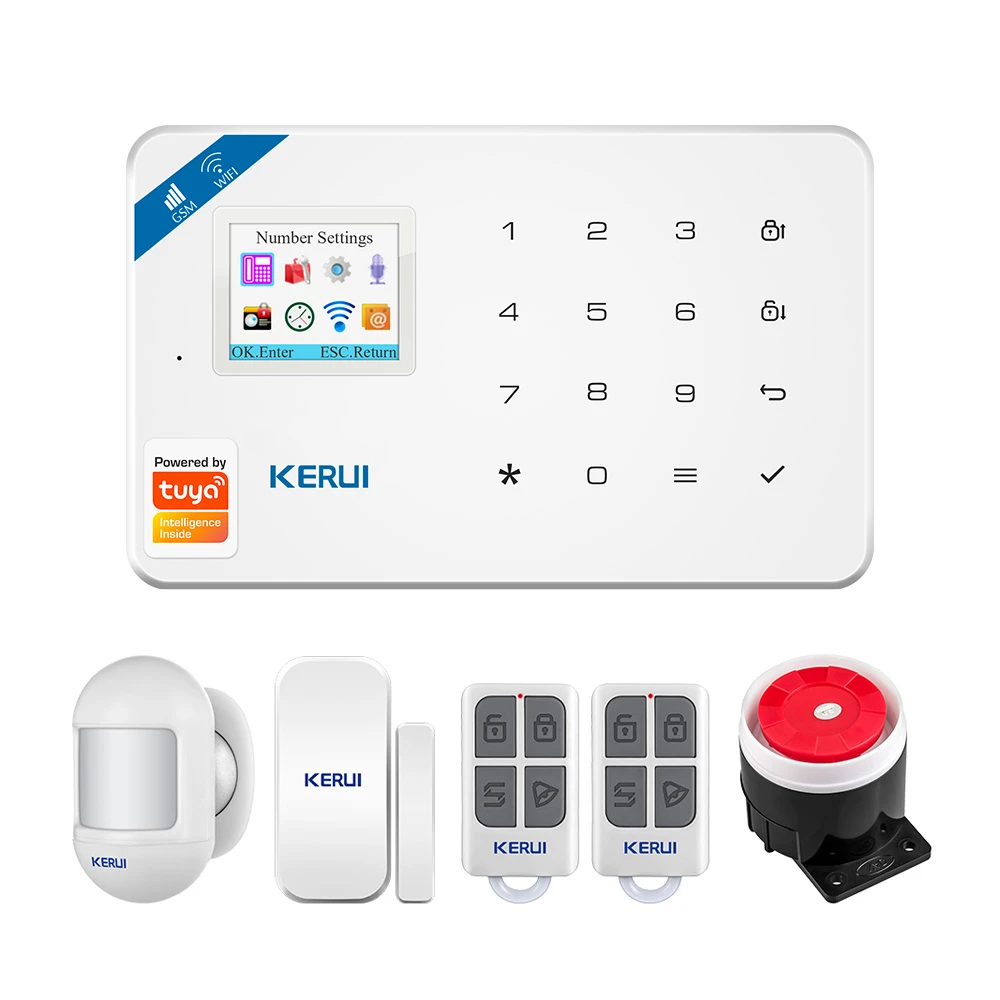 KERUI Tuya Smart WIFI GSM Security Alarm System Works With Alexa Home