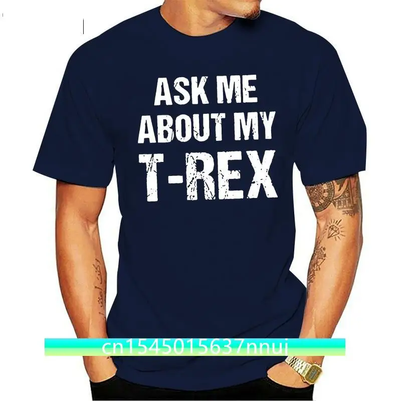 Magliette Crazy Dog-Mens Ask Me About My Trex Realistico Dinosaur Cool Funny Flip Shirt Novità Tee-Deviente Uomo Maglione