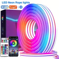 5V USB RGB Neon LED Strip 1M 2M 3M 5M RGB Neon Tape With TUYA Bluetooth App and Remote Control For Sign Neon Decoration Lighting 1
