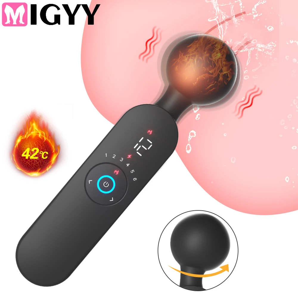 12-Gang-AV-Zauberstab-Vibrator für Frauen, Klitoris-Stimulator, leistungsstarke Heizung, weibliches Massagegerät, Digitalanzeige, Sexspielzeug für Erwachsene 1