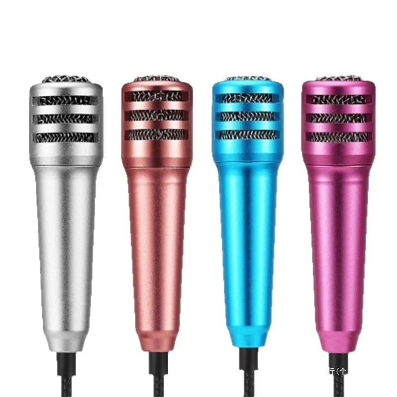 Mini Karaoke Microphone Portable Condenser Mic for Smartphone Tablet PC Stylish Handheld Singing Mic with Powerful Sound