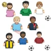 Football Sports Star Model 4.5cm Bricks Series Characters Mini Action Figure Building Blocks Kids Toys For Education Gifts 1