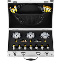 VEVOR Hydraulic Pressure Test Kit 250/400/600bar 3 Gauges 9 Test Couplings for Excavator Tractors Construction Machinery 1