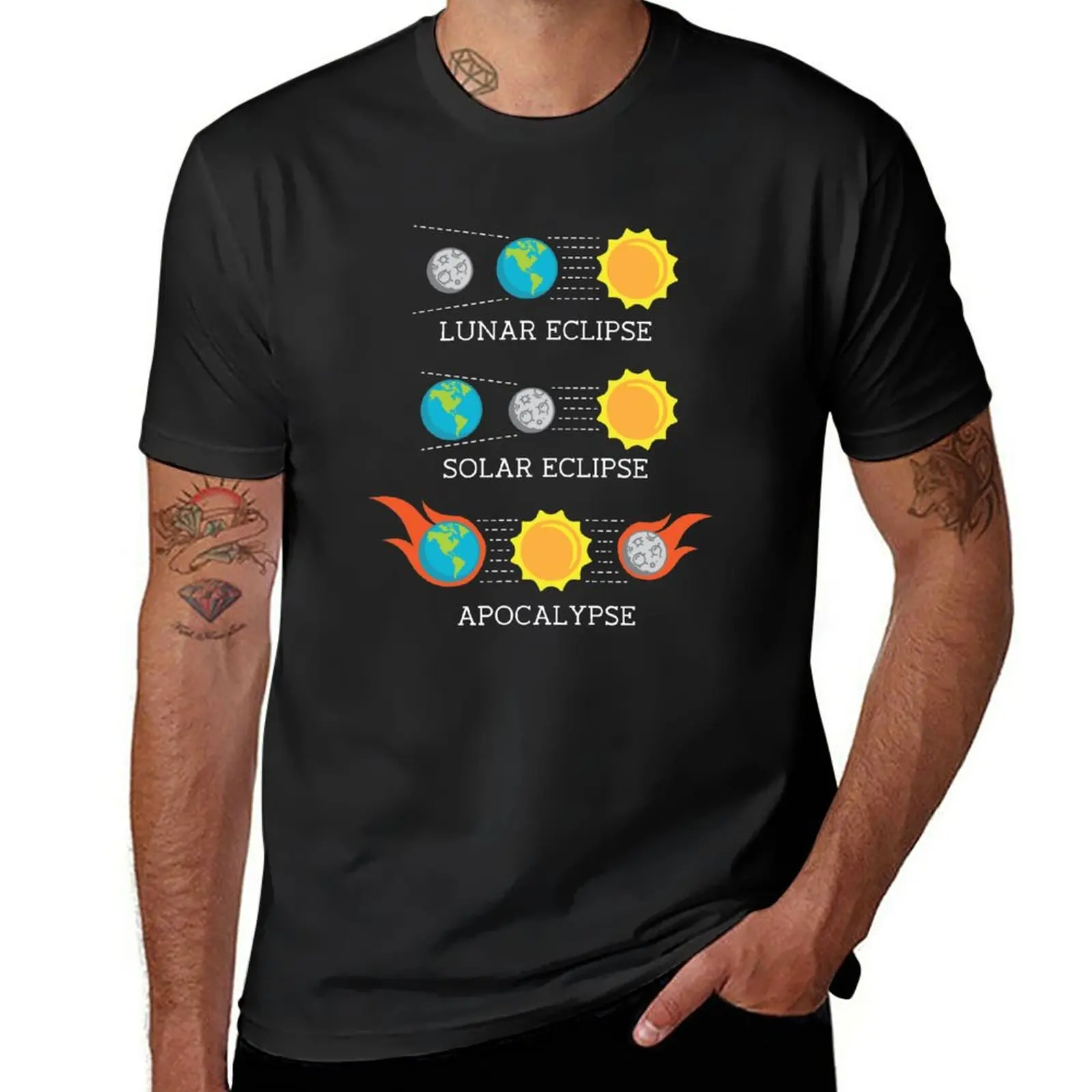 

New Solar Eclipse Lunar Eclipse Apocalypse Funny Joke T-Shirt vintage t shirt custom t shirts summer top t shirts for men cotton