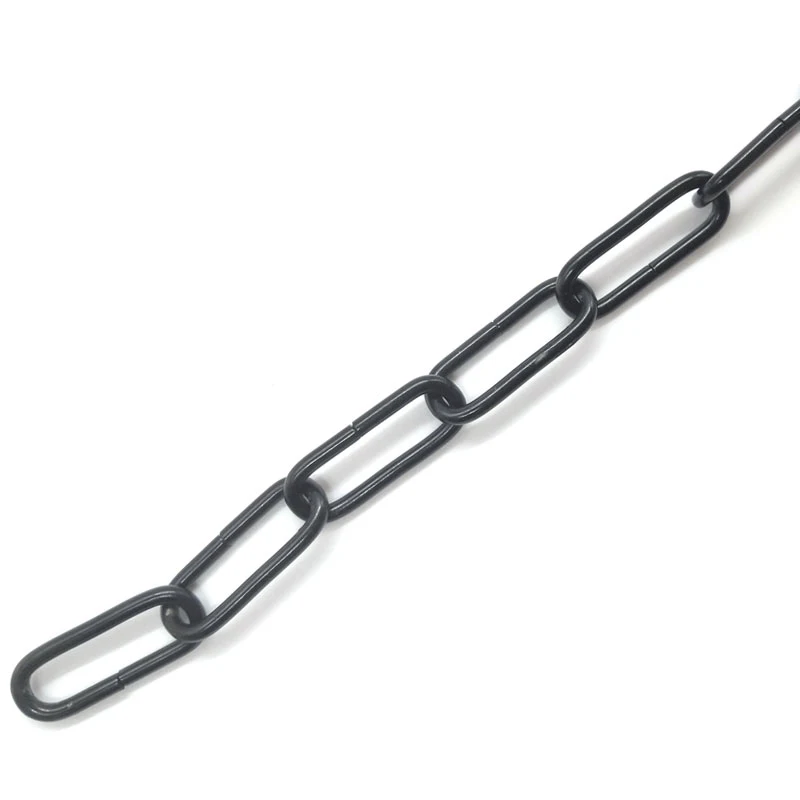 3mm Wire Black Square Chain Decorative Clothes Pendant Chain Garden Door Outdoor Parking Warning Link 1-10 Meter Long stainless steel chain steel chain