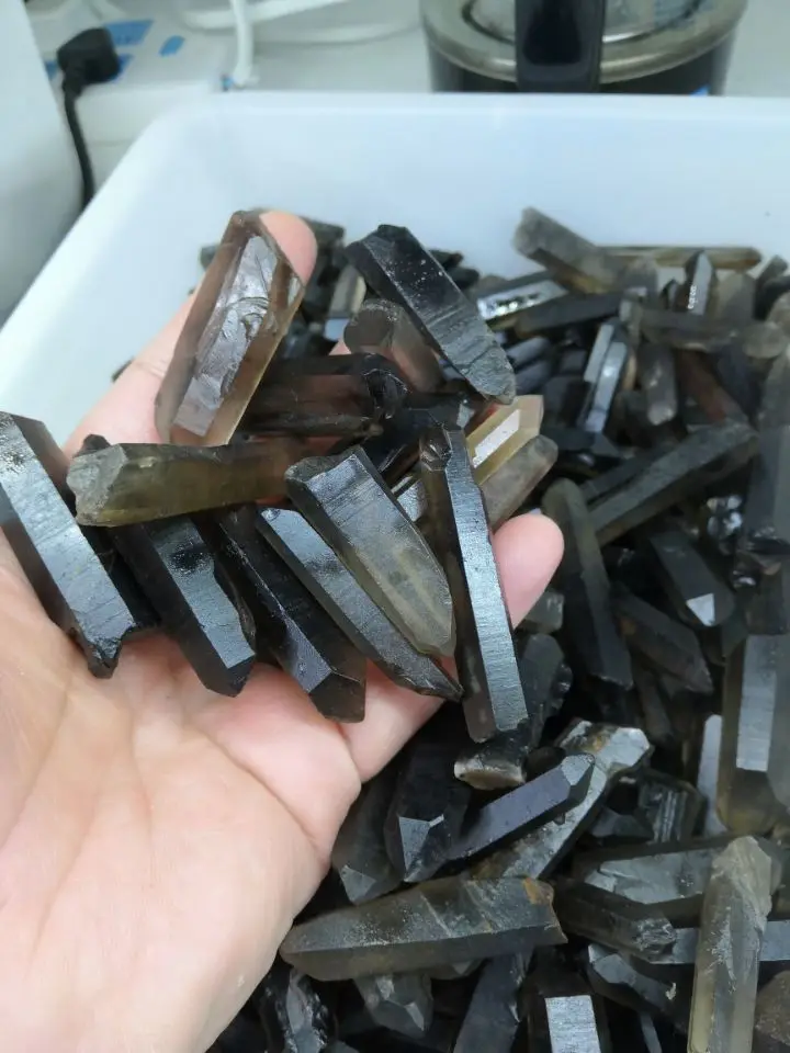 50g NATURAL Smoky Lemurian Seed Quartz Crystal Point Specimen 4