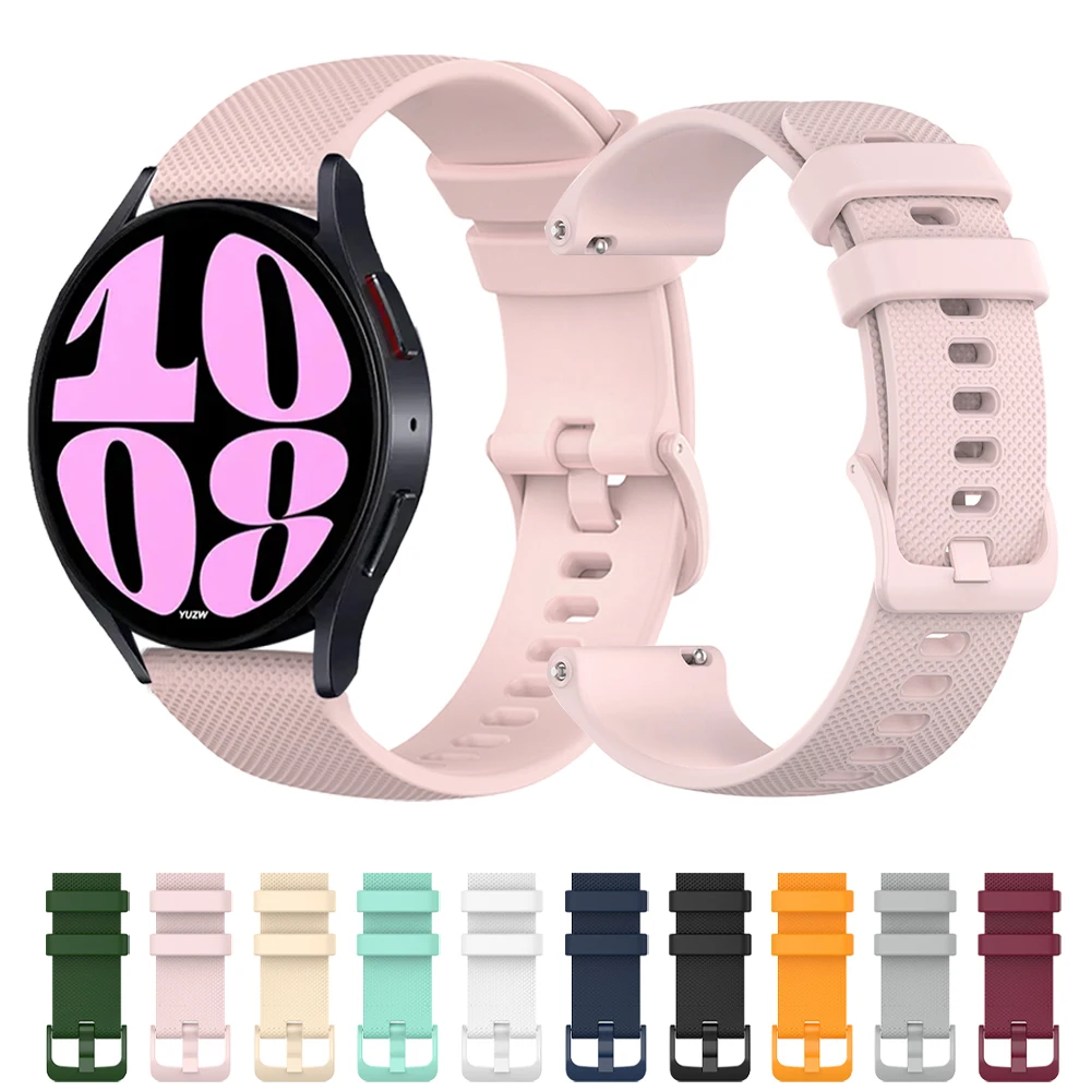 Cinturino In Silicone Da 22Mm 20Mm Per Samsung Galaxy Watch6 5 4 40 44Mm Bracciale Per Galaxy Watch6 Classic 43Mm 47Mm Band/5Pro 45Mm Strap