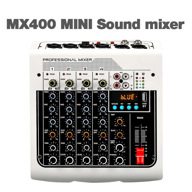 USB Live Stage KTV Audio Mixer for Pc 6 Channel Sound Table Mixing Card Digital Consoles Controller Professional Console Dj